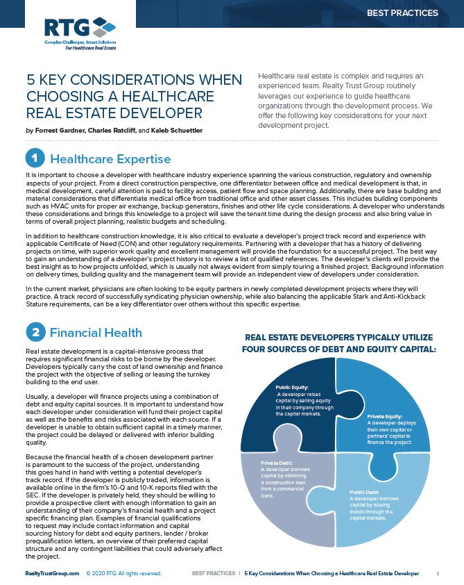 Real Estate Development for Healthcare- Realty Trust Group